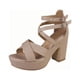 thumbnail image 1 of Tacón Para Mujer CASTALIA 307-12 Beige Doble Correa CASTALIA 307-12, 1 of 3