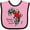Pink and Black, variant on Inktastic Black History Month Forever in My Heart Ink Print Africa Boys or Girls Baby Bib