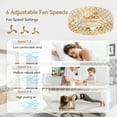 thumbnail image 6 of ALKAFY 19-inch Crystal Caged Ceiling Fan with Light & Remote Control, 7 ABS Blades for Bedroom Dining Room Kitchen Living Room, 6 of 7