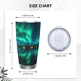 thumbnail image 4 of Lsque Northern Lights Pattern 20oz Car Cup with Lid and Straw, Insulated Coffee Cup with Straw Topper, Spill Proof Travel Coffee Mug, Stainless Steel Tumble-Without Straw, 4 of 8