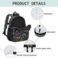 thumbnail image 4 of Game Controller Black Pattern Backpack for School, Cute School Bag with Adjustable Shoulder Straps and Padded Back, 15"x11.42"x5.5", 4 of 5