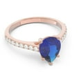 thumbnail image 3 of 2.30 Ct Beautiful Natural Diamond Blue Sapphire Gemstone Engagement Ring for Ladies Solid 18K Rose Gold Size 8 by Diamond-Capitals, 3 of 8