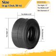 YTBW Set Of 2 Lawn Mower Garden Tractor Tires 4Pr 13X6.56 Black Rubber
