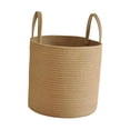 thumbnail image 2 of Cesta tejida redonda, cesta de almacenamiento de ropa, cesto para ropa sucia, cesta de lavandería multifunción con asas para el baño y el hogar M, 2 of 8