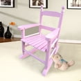 thumbnail image 2 of Kid's Porch Rocking Chair for Indoor or Outdoor Patio Use, Small Wooden Rocker for Kids Ages 6-10, Pink, 2 of 7