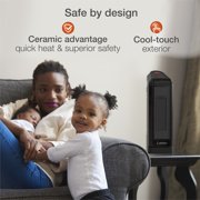 Lasko 15.75 1500W Oscillating Digital Ceramic Tower Space Heater, Remote, Black, CT16670