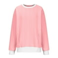 thumbnail image 5 of MeetoTime Chandails en Molleton à Col Rond pour Femmes Automne Manches Longues Pull-Over Surdimensionné avec Poches, 5 of 5