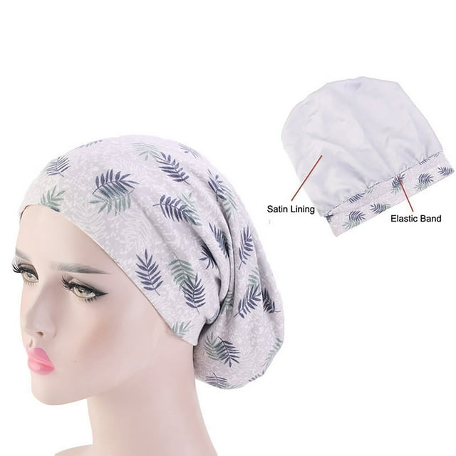 Babysbule Chapeaux pour Femmes Hiver Mode Dames Extensible Capuche en Satin Doux avec Doublure Large