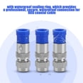 thumbnail image 2 of 10pcs Coaxial Coax RG6 Compression Connector Adapter Male Waterproof Sealed, 2 of 8