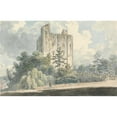 thumbnail image 2 of Edward Dayes 24x17 Black Ornate Framed Double Matted Museum Art Print Titled: Hedingham Castle, Essex (ca. 1791), 2 of 5