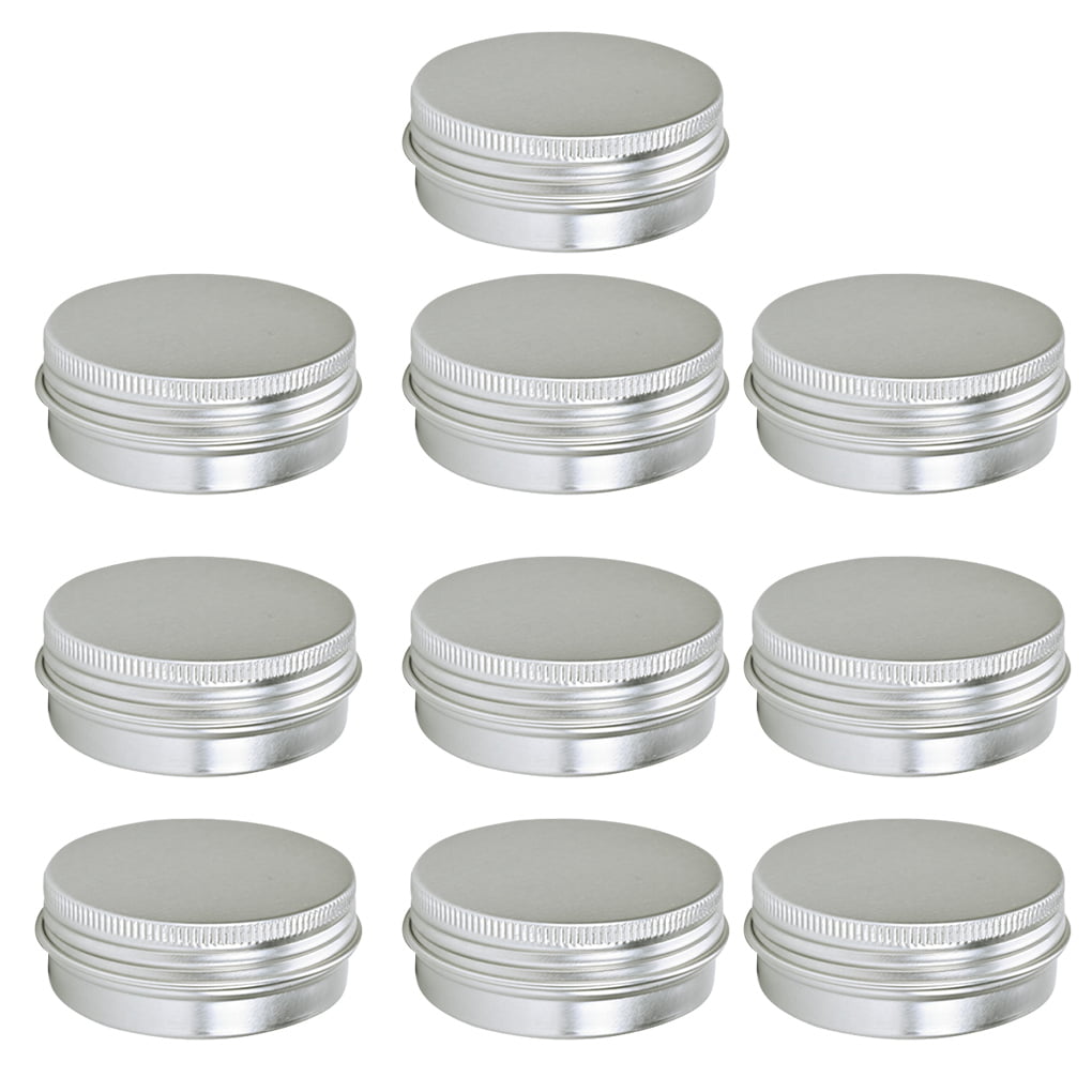 10pcs Mini Round Tin Can Boxes Metal Case Jewelry Container 30ml with Lids Craft 