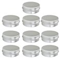 thumbnail image 1 of Injueey Latas de aluminio plateadas vacías de 10ml/30ml, latas con tapa de rosca, velas redondas, especias, maquillaje, latas con tapa de rosca, Almacenamiento y organización del hogar Injueey HA004567-00, 1 of 6