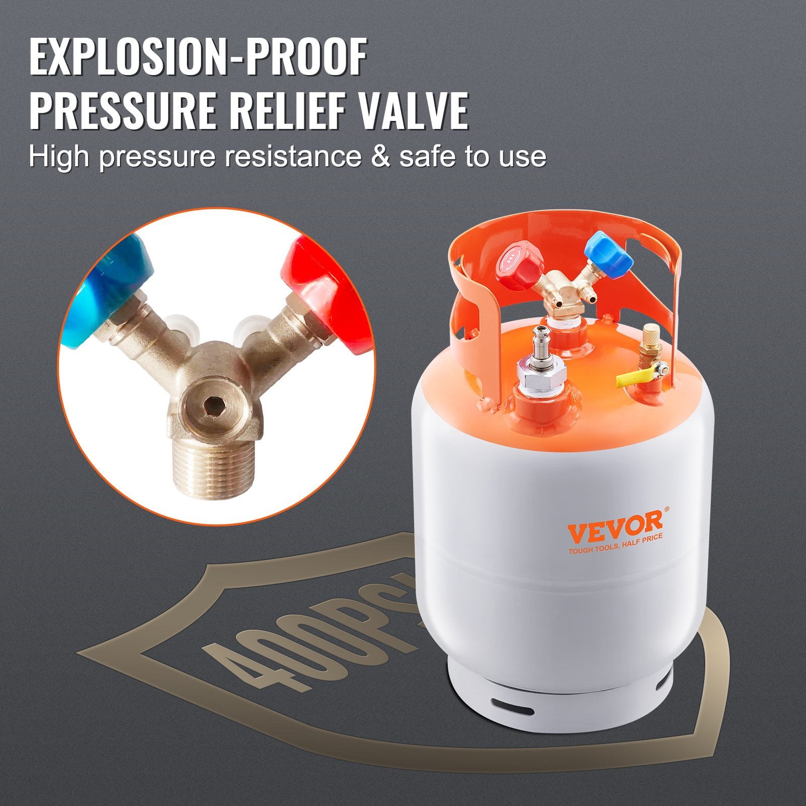HCY Refrigerant Recovery Reclaim 30lb Cylinder Tank with Floating Switch