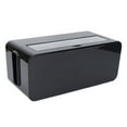 thumbnail image 4 of Power Socket Storage Box, Safe Dustproof Socket Wire Organizer Plastic Box PS+ABS Material Cable Management Box  For TV Wires, Computer, Router, USB Hub And Under Desk Power Strip, 4 of 8