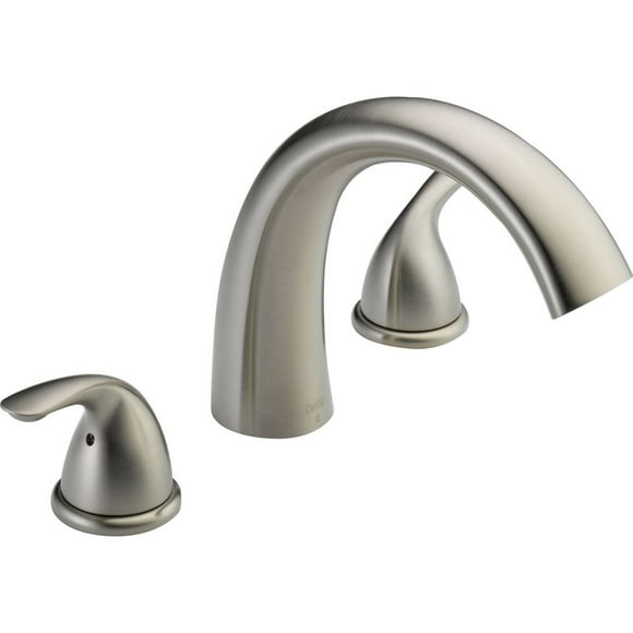 Delta Faucet Classic 2-Handle Widespread Roman Tub Faucet - Brushed Nickel Tub Faucet - Stainless T2705-SS (Valve Not Included)