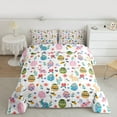 thumbnail image 2 of Manfei Boho Dinosaur Egg Twin Comforter Set,Cute Cartoon Flower Kawaii Rabbit,Breathable Reversible Decor For Kids,2-Piece, 2 of 8