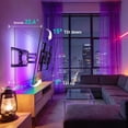 thumbnail image 5 of MountFTV Full Motion TV Wall Mount with Music-Sync RGB Light for 42-90" TVs up to 150 lbs, Fits 24″/16″ /12″ Wood Studs, Max 600x400mm, TV Wall Mount Bracket with Dual Articulating Arms, Swivel, Tilt, 5 of 8