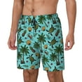 thumbnail image 2 of Haiem Pineapple Sea Turtle Mens Swim Trunks with Compression Liner 2 in 1 Swimming Shorts Stretch Swimwear Quick Dry,Board Shorts-Medium, 2 of 9