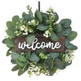 thumbnail image 2 of Rustic Welcome Sign with Artificial Greenery, Perfect for Home Decor, Front Door, Entryway, Seasonal Decoration, 2 of 9