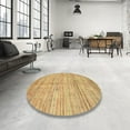 thumbnail image 4 of Ahgly Company Machine Washable Indoor Square Abstract Chocolate Brown Area Rugs, 3' Square, 4 of 7