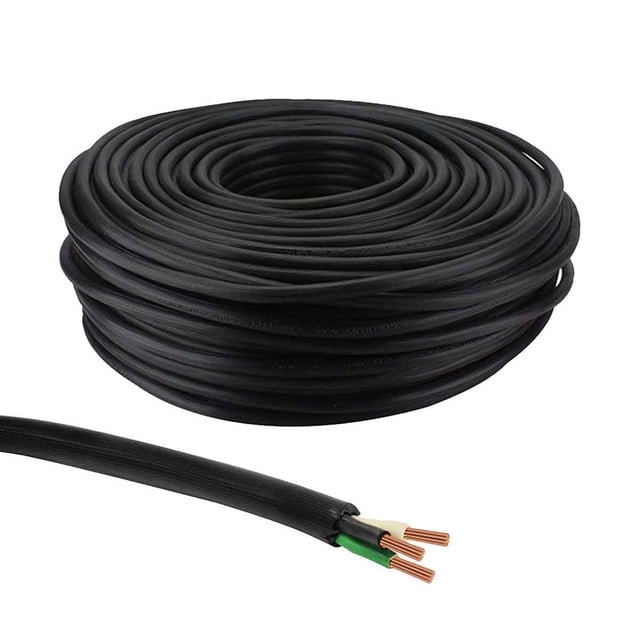Cable Uso Rudo 3x12 Alucobre Rollo 100M Antiflama Keer