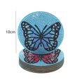 thumbnail image 4 of Posavasos de 8 piezas con pintura de diamantes 5d Diy, posavasos redondos con diseño de mandala con diamantes, posavasos para bebidas y tazas, posavasos de mesa para manualidades para adultos y niños, 4 of 5