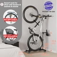 thumbnail image 3 of Vertical Bike Stand Freestanding Bike Rack Garage Storage Upright Bicycle Floor Stand Indoor Bike Holder with Adjustable Height for Garage Apartment - for Wheels Sizes up to 29, 3 of 7