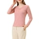 thumbnail image 4 of INSPIRAR CHIC Día de San Valentín Blusa de Encaje Floral de Manga Larga con Escote en V y Detalle de Encaje en el Dobladillo S Rosa, 4 of 6