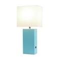 thumbnail image 4 of Elegant Designs Modern Leather Table Lamp with USB and White Fabric Shade, 4 of 7