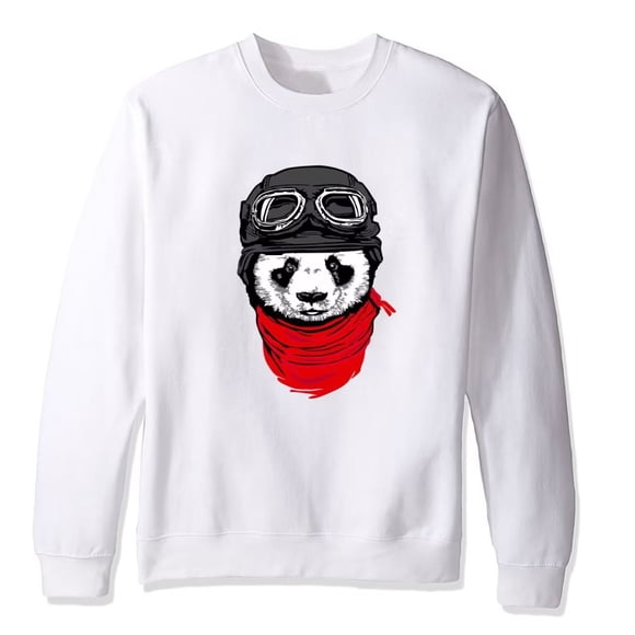 Sudadera de estilo callejero con estampado creativo de panda volador.