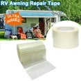thumbnail image 6 of Kiskick Strong Adhesive Repair Tape Waterproof Rv Awning Repair Tape Strong Adhesion Tent Repair Tape Transparent Boat Covers Repair Patch Kit, 6 of 8