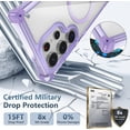 thumbnail image 3 of Clear Magnetic for Samsung Galaxy Note 20 Ultra Case[Compatible with MagSafe][Military Grade Protection] Anti-Yellowing Scratch-Resistant Slim Soft TPU Back Shockproof Case, Purple, 3 of 14