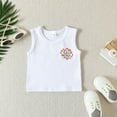 thumbnail image 4 of Toddler Boy Outfits Sleeveless Letter Prints Vest Tops Shorts Child Kids Two Pieces Set Toddler Boy Clothes White 18 Months-24 Months, 4 of 6