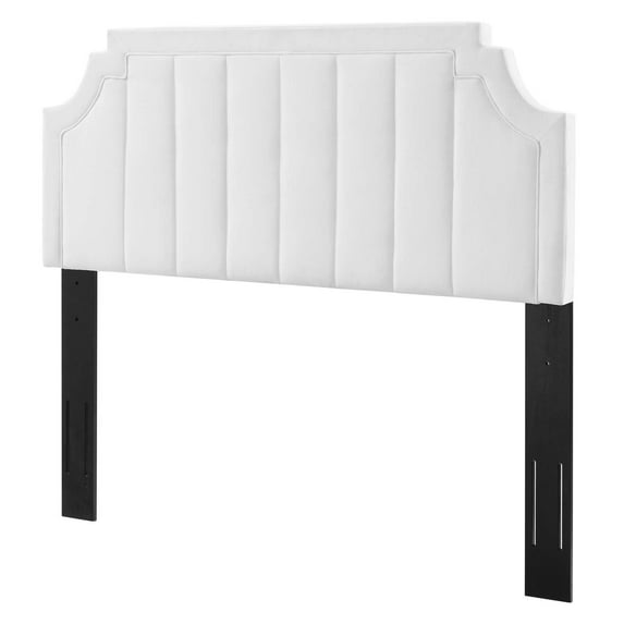 Tufted Headboard, Twin Size, Velvet, White, Modern Contemporary Urban Design, Bedroom Master Guest Suite