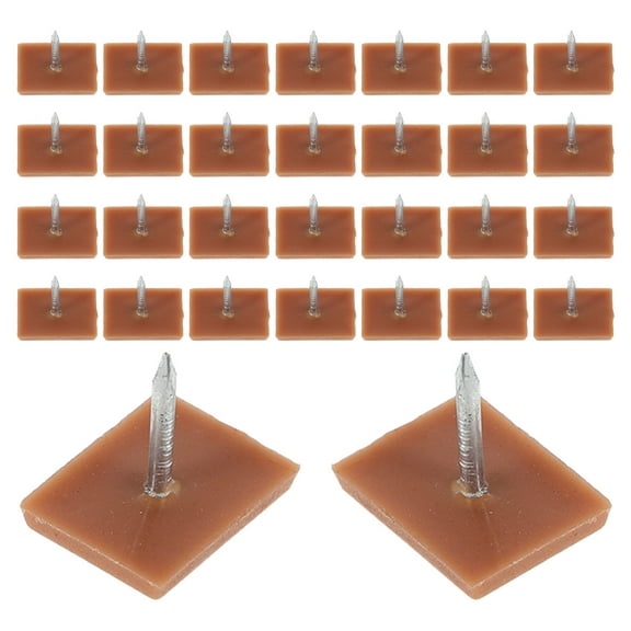 WHAMVOX 30pcs Rectangular Plastic Furniture Leg Pads Non-Slip Chair Feet Glides Easy To Install Anti-Skid Gripper Spikes For Tables And Chairs