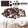 thumbnail image 1 of 357 Piece Self-Stick Furniture Felt Pads for Hard Surfaces Brown, 1 of 10