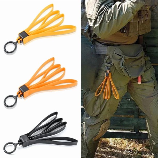 Correa de doble hebilla táctica, soporte multifuncional plegable, acero inoxidable resistente, para senderismo, portátil, ajuste seguro, equipaje, camping, alpinismo, duradero, versátil, Blahzhy
