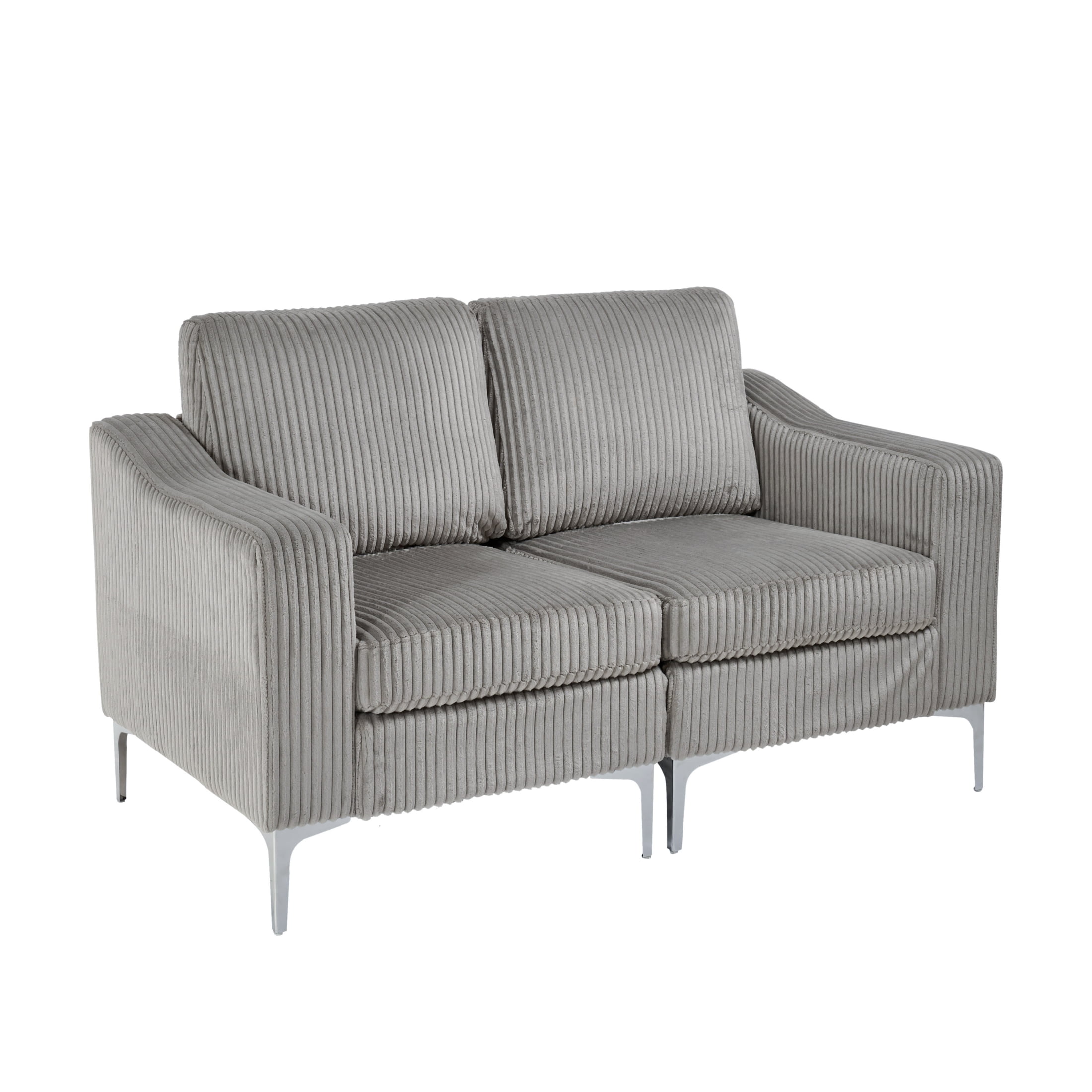 Vinform Loveseat Sofa 2-Seat for Small Space, Corduroy, Dark Gray