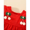 thumbnail image 4 of Bagilaanoe Toddler Baby Girl Summer Dress Short Puff Sleeve Cherry A-line Princess Dresses 9M 12M 18M 24M 3T Kids Casual Swing Sundress, 4 of 9