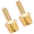 thumbnail image 1 of Sanpaint - Adaptador de manguera de latón (2 unidades, 5/16" de púa x 3/8" NPT macho), 1 of 2