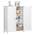thumbnail image 1 of Tieyuny Modern Freestanding Storage Cabinet with Adjustable Shelves & Double Doors, 3-Tier Organizer for Living Room, White, 1 of 4