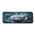 thumbnail image 1 of Mystic Computer Mouse Pad, Big Tree Thorns Branch in Spooky Night Fantasy Halloween Illustration Print, Rectangle Non-Slip Rubber Mousepad Large, 31" x 12" Gaming Size, Teal White, by Ambesonne, 1 of 2