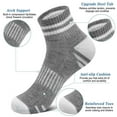 thumbnail image 3 of Loritta Womens Ankle Socks, Athletic Running Sports Cushioned Breathable Socks 6 Pairs, Size 8-10, 3 of 6