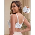thumbnail image 2 of DARING DIVA Lace Trim Nursing Bra Deep V Crossover Adjustable Straps XXL Gray, 2 of 6