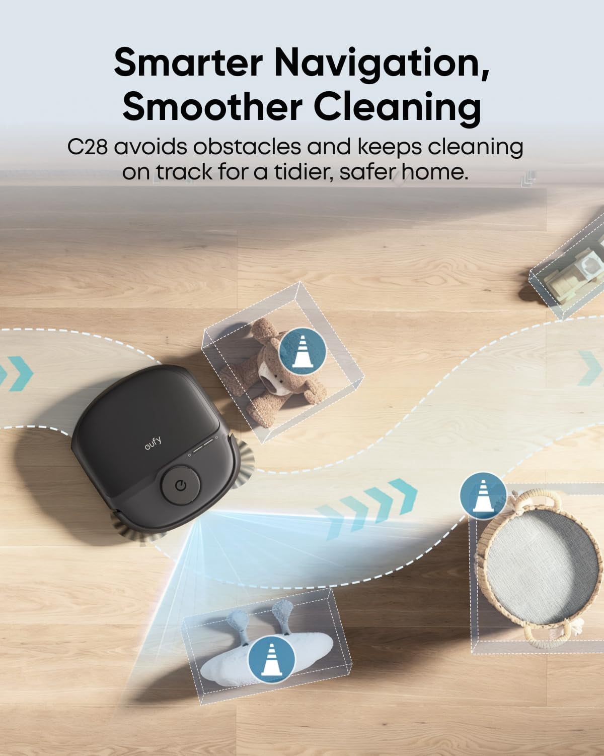 eufy Robot Vacuum and Mop Combo C28 with official solution, HydroJet Self-Cleaning Roller Mop, 15,000 Pa Turbo High Suction,Multi-Floor Mapping, No-Go Zones,Ideal for Pet Hair