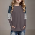 thumbnail image 2 of HVOBTTY Toddler Kid's Long Sleeve Crew Neck T-Shirt Raglan Sleeve Loose Sport Comfortable Daily Wear Top, 2 of 5