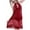 Wine, variant on JSGEK Sexy Babydoll Lingerie Nightgown for Women Halter Neck Sheer Mesh with Lace Trim Mini Dress Intimate Sleepwear Nightwear Purple M