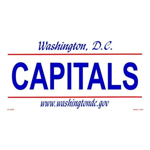 LP-2299 Washington DC State Background License Plates- Capitals