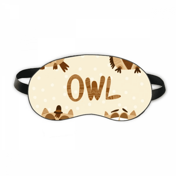 Bell Glass Hat Owl Sleep Eye Shield Soft Night Blindfold Shade Cover