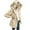 Beige, variant on Womens Fuzzy Fleece Cardigan Jacket Hooded Open Front Sherpa Coat Outwear with Pockets
